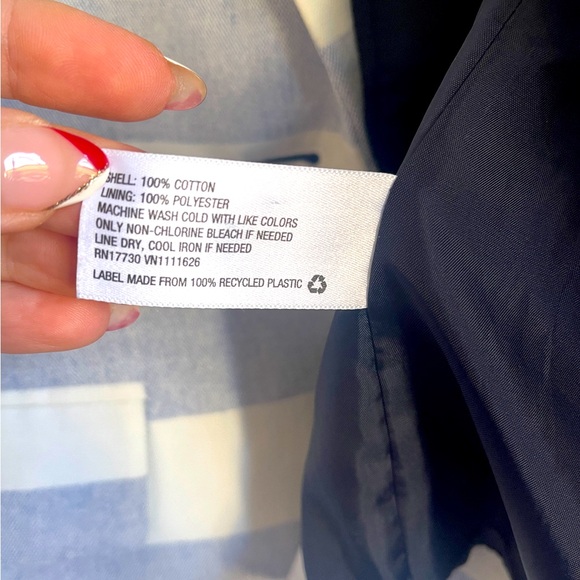 Size 4 MERONA Navy&White Striped Jacket - Picture 3 of 4